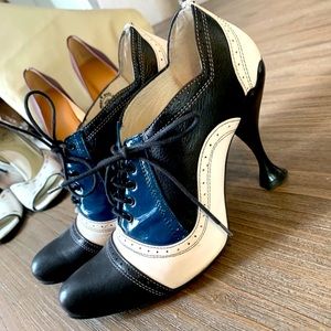 Stylish John Fluevog boot heels